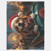 Beagle Dog Roller Onderzetter Kerst Fleece Deken (Voorkant)