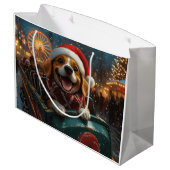 Beagle Dog Roller Onderzetter Kerst Groot Cadeauzakje (Achterkant Gekanteld)