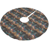 Beagle Dog Roller Onderzetter Kerst Kerstboom Rok (Gekanteld)