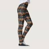 Beagle Dog Roller Onderzetter Kerst Leggings (Rechts)