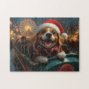 Beagle Dog Roller Onderzetter Kerst Legpuzzel