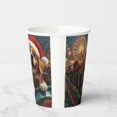 Beagle Dog Roller Onderzetter Kerst Papieren Bekers (Links)