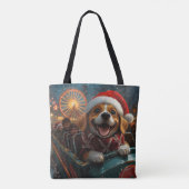 Beagle Dog Roller Onderzetter Kerst Tote Bag (Achterkant)