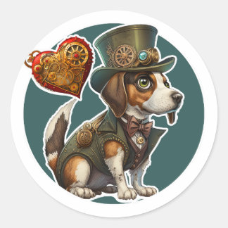 Beagle Dog Ronde Sticker