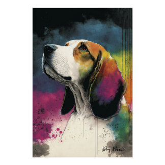 Beagle Dog - Samenstelling 001 Perfect Poster