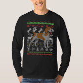 Beagle Dog Santa Claus Ugly kerstpattern X Ma T-shirt (Voorkant)