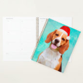 Beagle Dog Santa Hat Portret Planner (Display)
