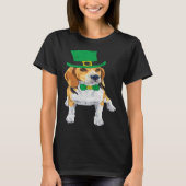 Beagle Dog Shamrock St Patrick s Day Saint Paddy s T-shirt (Voorkant)