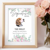 Beagle Dog Signature Drink Teken Poster