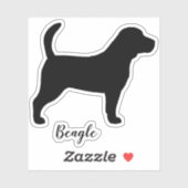 Beagle Dog Silhouet Cool Canine Vinyl Sticker (Vel)