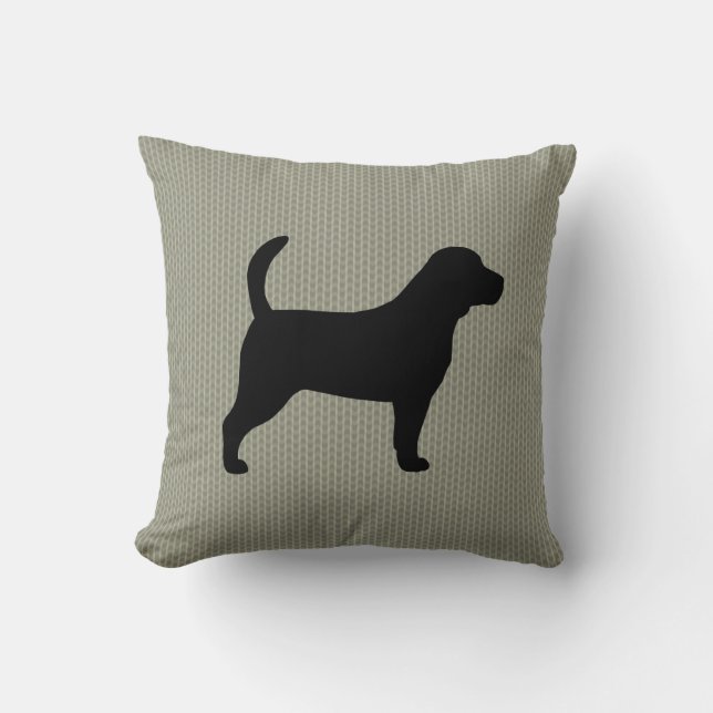 Beagle Dog Silhouet Decoratief Kussen (Voorkant)