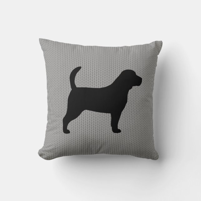 Beagle Dog Silhouette Decorative Kussen (Voorkant)
