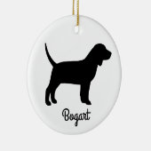 Beagle Dog Silhouette Keramisch Ornament (Rechts)