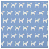Beagle Dog Silhouette Light Blue Stof (Swatch)