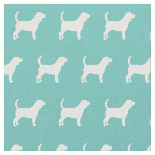 Beagle Dog Silhouette Pet Blauwgroen Stof