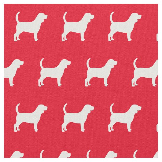 Beagle Dog Silhouette Pet Red Stof (Close Up)