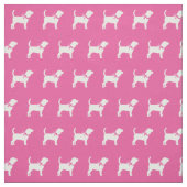 Beagle Dog Silhouette Pet Roze Stof (Swatch)