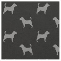 Beagle Dog Silhouettes Black en Grey Patterned