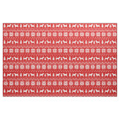 Beagle Dog Silhouettes kerstfeestdag gevierd Stof (Fat Quarter)