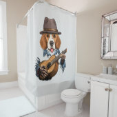 Beagle Dog Spuiter/Funny Beagle Douchegordijn (In situ)