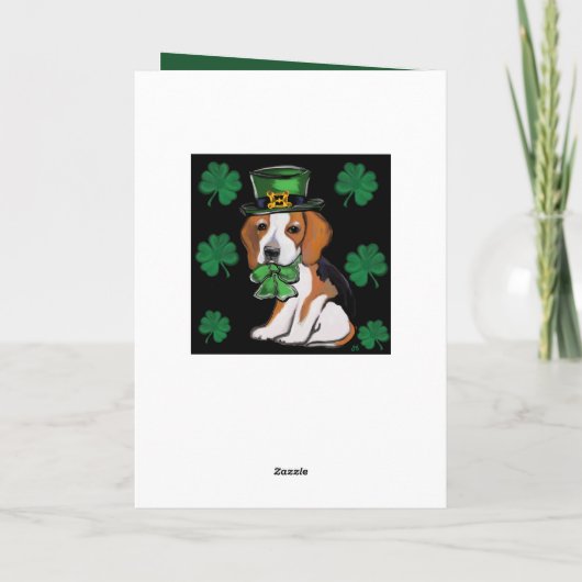 Beagle Dog St. Patty Kaart (Achterkant)
