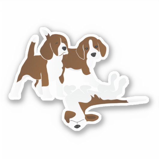 Beagle dog sticker (Voorkant)