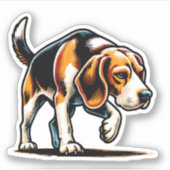 Beagle Dog Sticker (Voorkant)