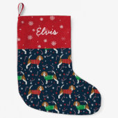 Beagle Dog Stocking kerstmis Kleine Kerstsok (Voorkant)