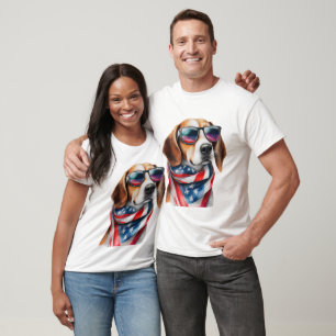 Beagle Dog Sublimatie Waterverf T-shirt