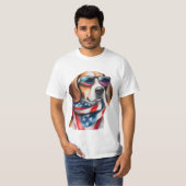 Beagle Dog Sublimatie Waterverf T-shirt (Voorkant volledig)