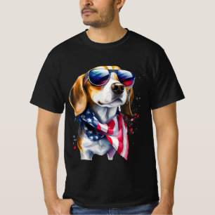 Beagle Dog Sublimatie Waterverf T-shirt