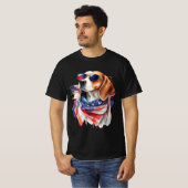 Beagle Dog Sublimation Waterverf T-shirt (Voorkant volledig)