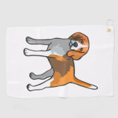 Beagle Dog T-shirt Golfhanddoek (Horizontaal)
