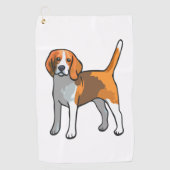 Beagle Dog T-shirt Golfhanddoek (Voorkant)