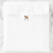 Beagle Dog T-shirt Hart Sticker (Tas)