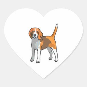 Beagle Dog T-shirt Hart Sticker