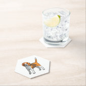 Beagle Dog T-shirt Kartonnen Onderzetters (Insitu)