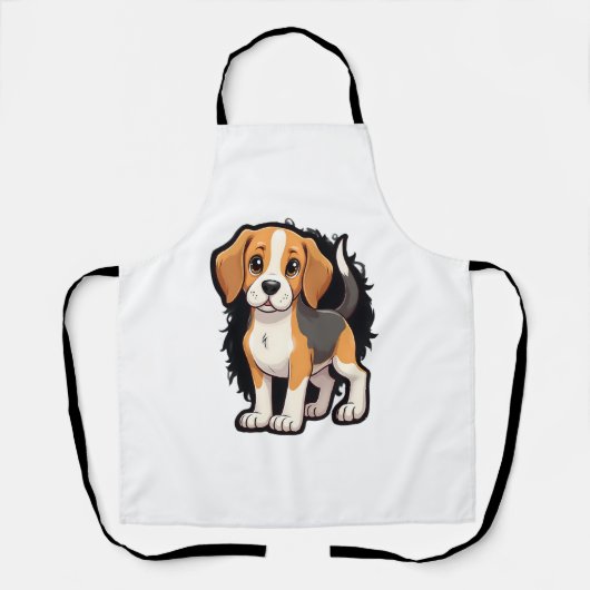 Beagle Dog T-shirt Schort (Voorkant)