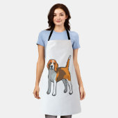 Beagle Dog T-shirt Schort (Gedragen)