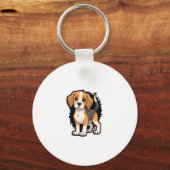 Beagle Dog T-shirt Sleutelhanger (Voorkant)