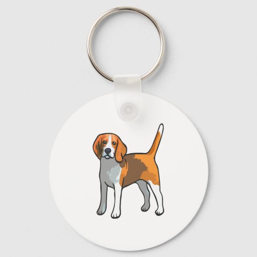 Beagle Dog T-shirt Sleutelhanger (Voorkant)