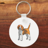 Beagle Dog T-shirt Sleutelhanger (Voorkant)