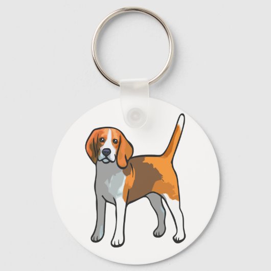 Beagle Dog T-shirt Sleutelhanger (Voorkant)