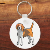 Beagle Dog T-shirt Sleutelhanger (Voorkant)