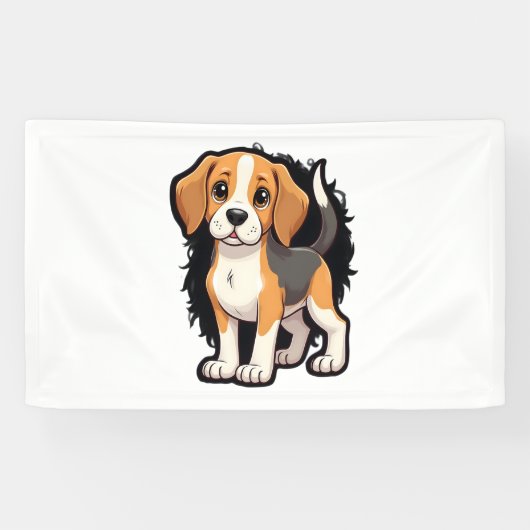 Beagle Dog T-shirt Spandoek (Horizontaal)
