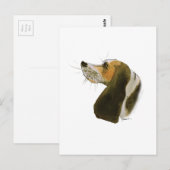 Beagle dog, tony fernandes briefkaart (Voorkant / Achterkant)