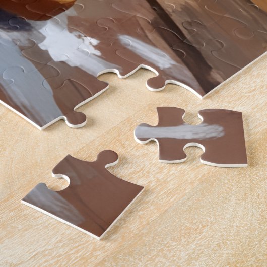 Beagle Dog Tracking Gingerbread Christmas Fun Art Legpuzzel (Zijkant)