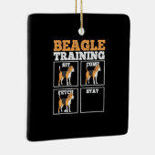 Beagle Dog Training Dog Keramisch Ornament (Rechts)