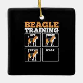 Beagle Dog Training Dog Keramisch Ornament