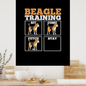 Beagle Dog Training Dog Poster (Keuken)